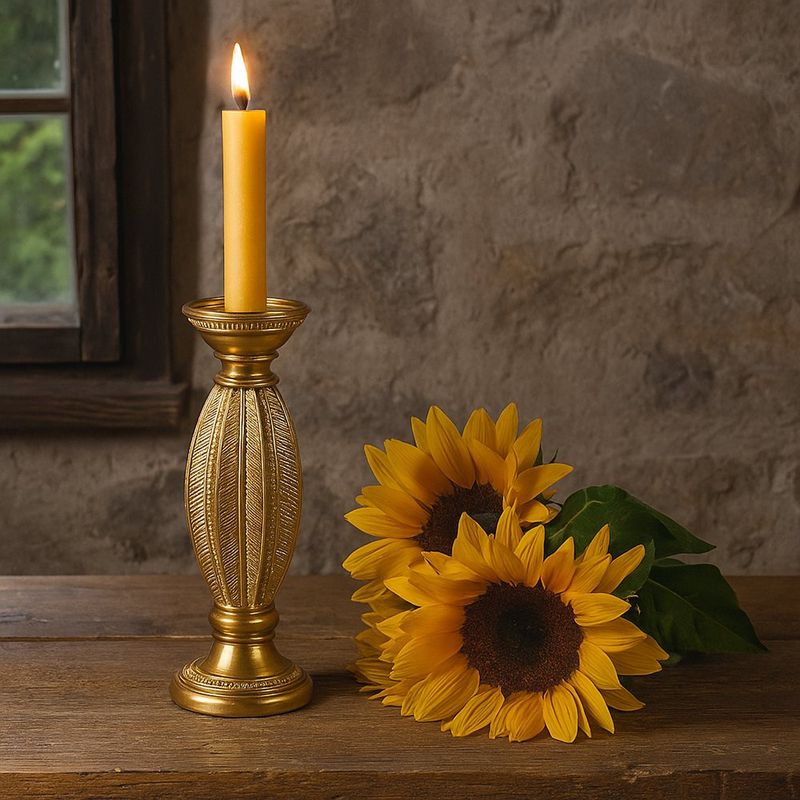 Candelero-Decorativo-Dorado-con-Relieve