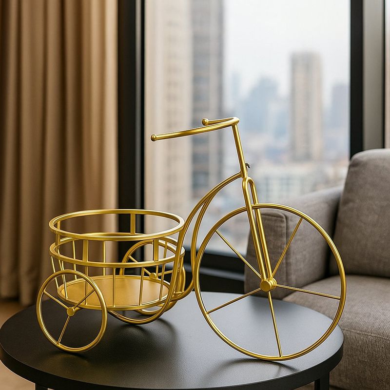 Bicicleta Decorativa de Metal para Macetas