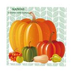 Set de 12 Servilletas Diseño Calabazas 32 X 29 Cm
