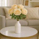 Ramo de Rosas Artificiales Crema