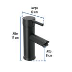 Grifo Monomando para Lavamanos Tubig Cuello Bajo Negro