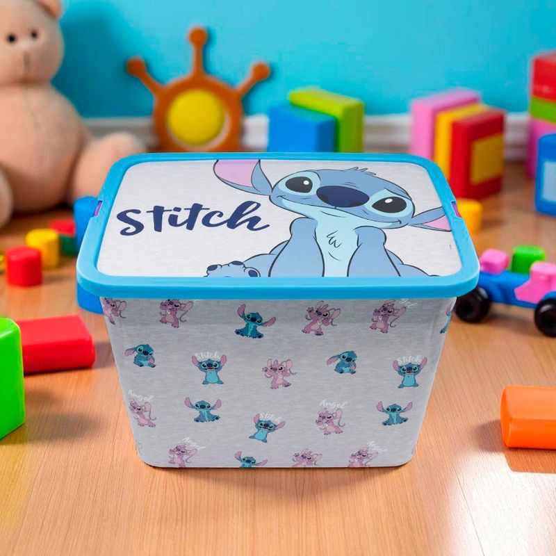 Caja de Almacenamiento Click Diseño Stitch y Angel 23 L