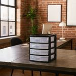 Gavetero de Plástico de 5 Gavetas Color Negro