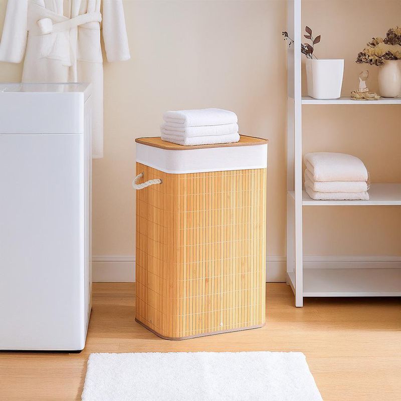 Canasta para Lavandería Bambú