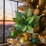 Pascua Decorativa con Brillantina Verde Claro