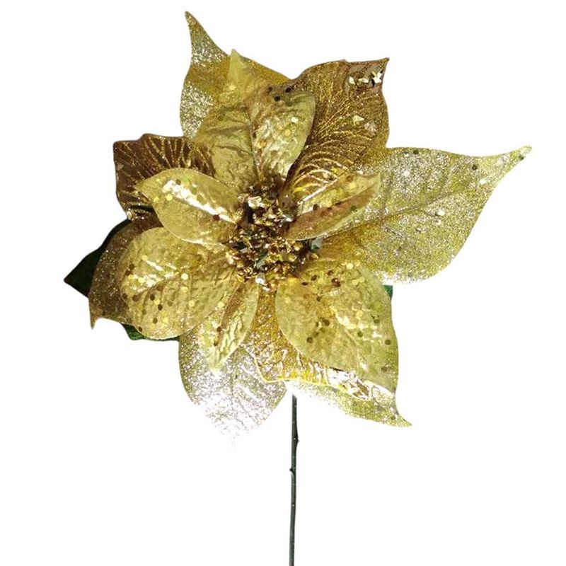 Pascua Decorativa con Brillantina Dorada