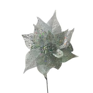 Pascua Decorativa con Brillantina Plateada