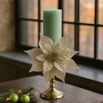 Pascua Decorativa con Brillantina Champagne