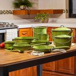 Batería de Cocina Tuxtla Verde Aguacate 12 Pzas