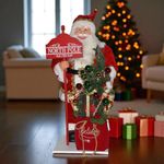 Santa Parado con Poste Polo Norte