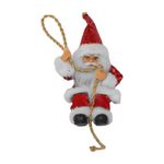 Santa Claus Escalando Cuerda Dorada