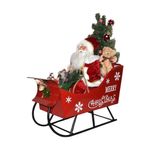 Santa en Trineo Animado con LED y Música