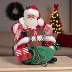 Santa Claus con Regalos y Saco Decorativo