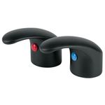 Set de 2 Manerales para Lavabo Negro Mate - Foset