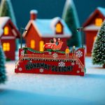 Atracción del Trineo Loco para Villa Navideña con Movimiento y Luz LED