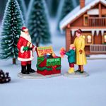 Set de 2 Figuras Época de Regalar para Villa Navideña