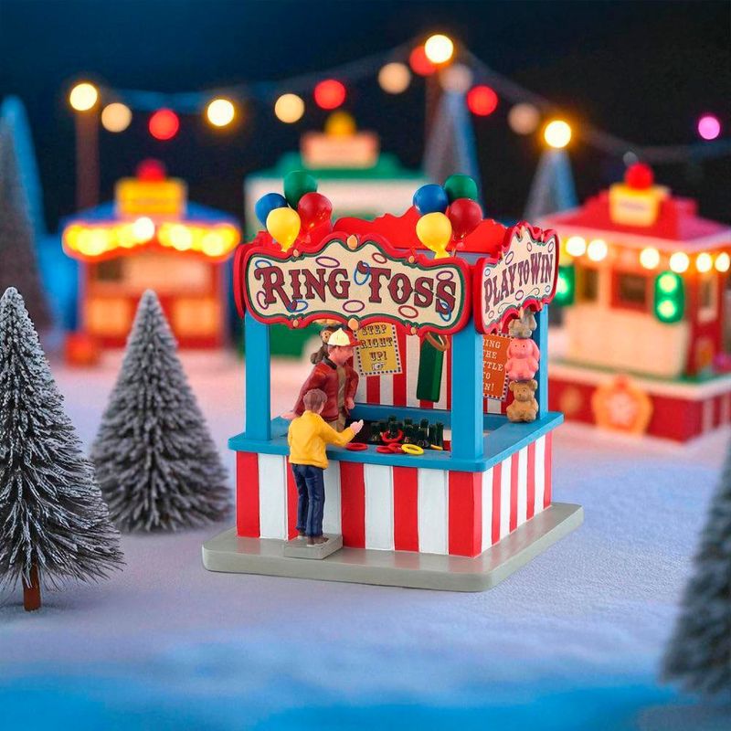 Juego de Lanzar Aros en Feria para Villa Navideña