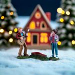 Set de 3 Figuras de Rockin’ Billy para Villa Navideña