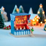 Figura Puesto de Juego de Latas con Luz LED para Villa Navideña