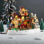 Molino “Rocky River” con Movimiento y Luz LED para Villa Navideña