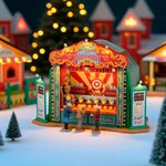 Atracción del Tiro al Pato para Villa Navideña con Movimiento y Luz