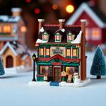 Tienda de Cinco Peniques con Luz LED para Villa Navideña