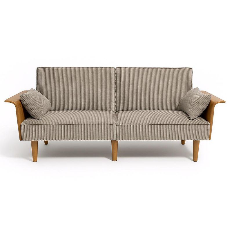 Sofá Scott Tapizado Taupe 205 X 90 Cm