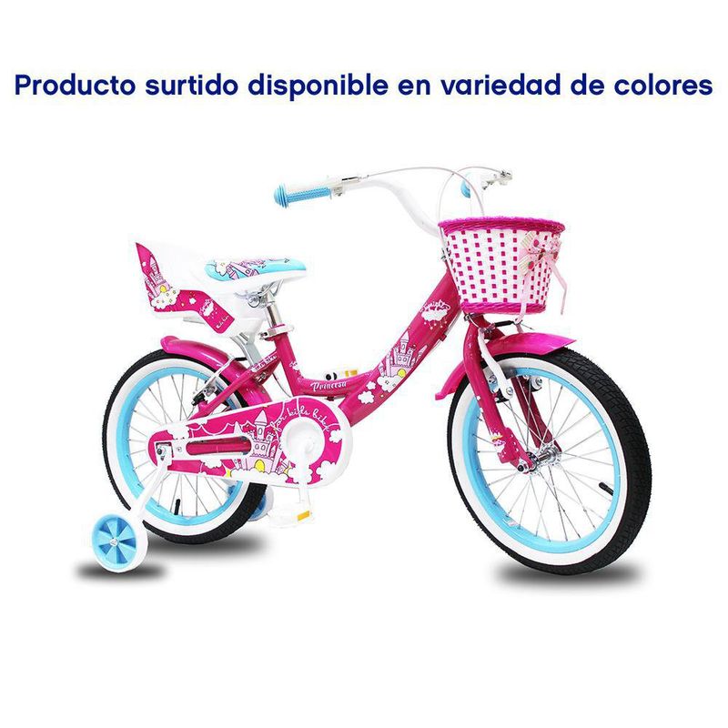 Bicicleta Bmx Rin 16 Castillo Princesa Colores Surtidos