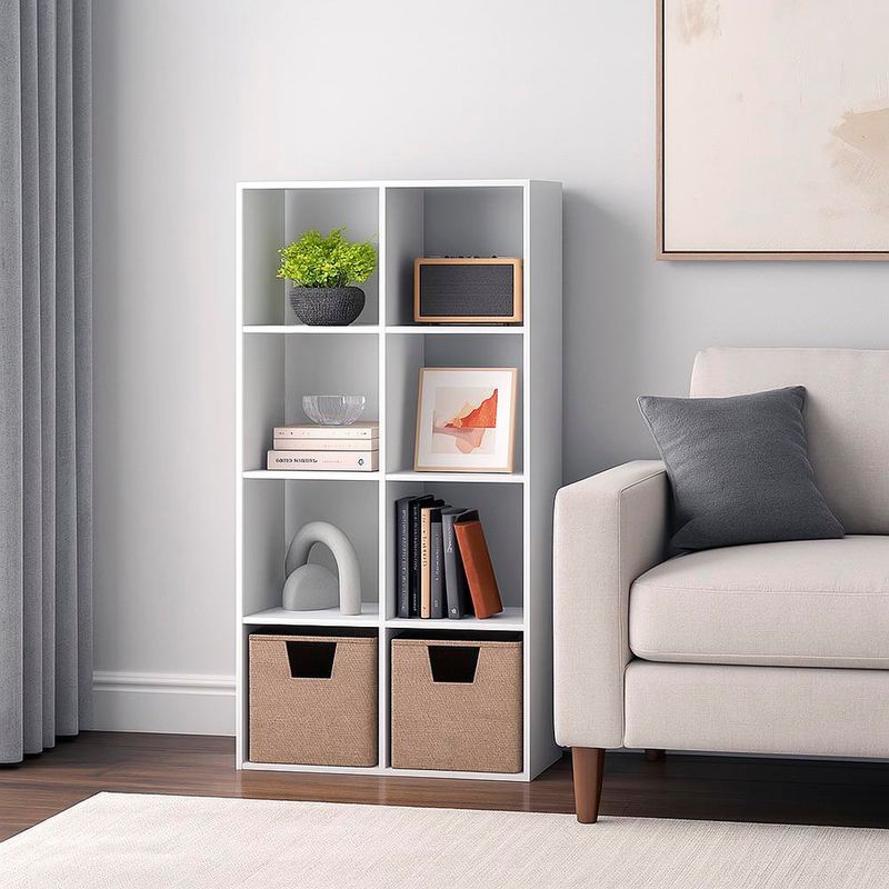 Cubo de 8 Espacios de Melamina Blanco