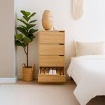 Zapatera de 4 Niveles con Puertas Maple