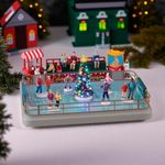 Pista de Patinaje para Villa Navideña con Movimiento y Luz LED