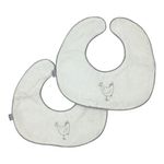 Set de Baberos de Toalla Gris