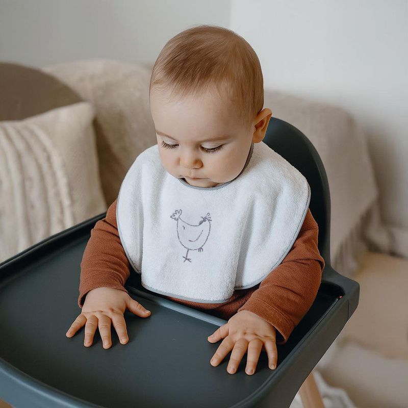 Set de Baberos de Toalla Gris