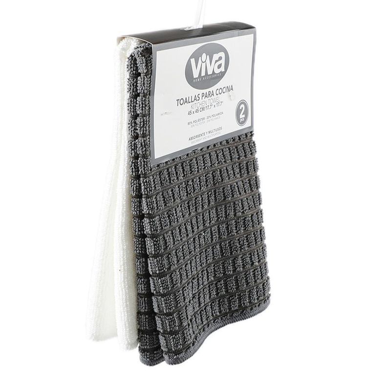 Set de 2 Toallas de Cocina Absorbentes 45Cm