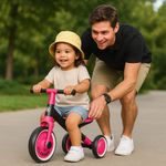 Triciclo de Aprendizaje 2 en 1 Fucsia