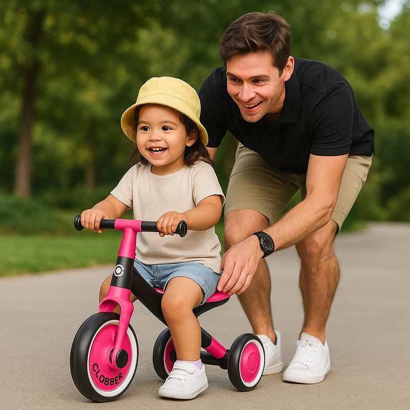 Triciclo de Aprendizaje 2 en 1 Fucsia
