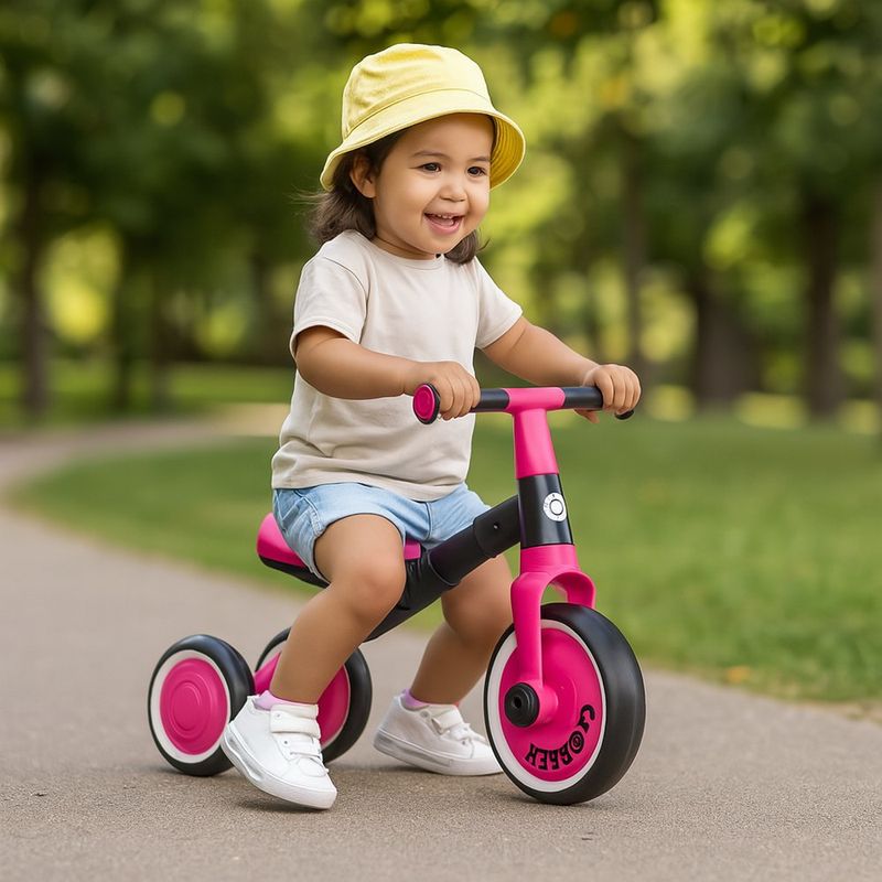 Triciclo de Aprendizaje 2 en 1 Fucsia