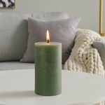 Vela Pilar Verde 7x7x13 Cm