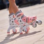 Patines en Línea 2-en-1 Talla 26-29 Color Rosa