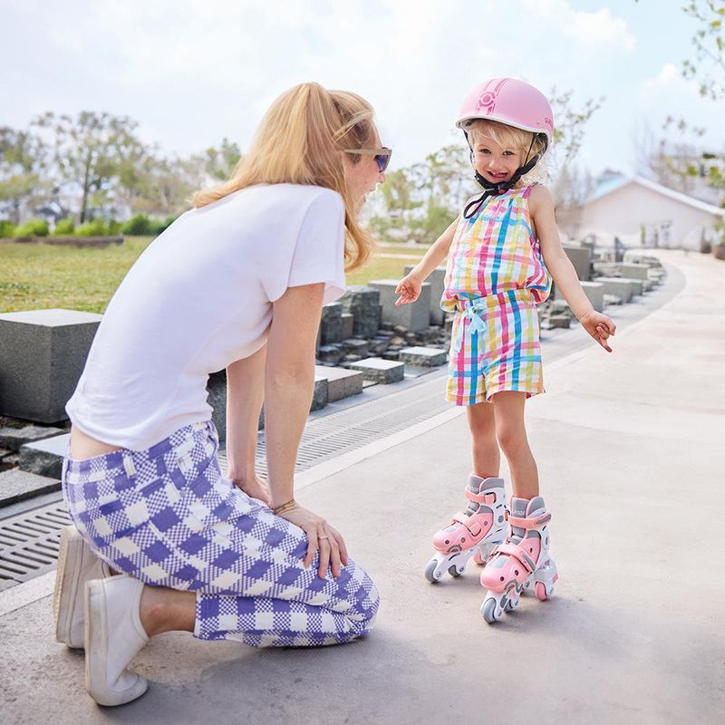 Patines en Línea 2-en-1 Talla 26-29 Color Rosa