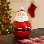 Galletero Santa con Tapa 16.5X16.5 Cm