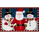 Alfombra Navideña 44x76 Cm Santa