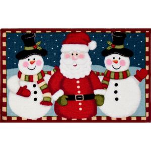Alfombra Navideña 44x76 Cm Santa
