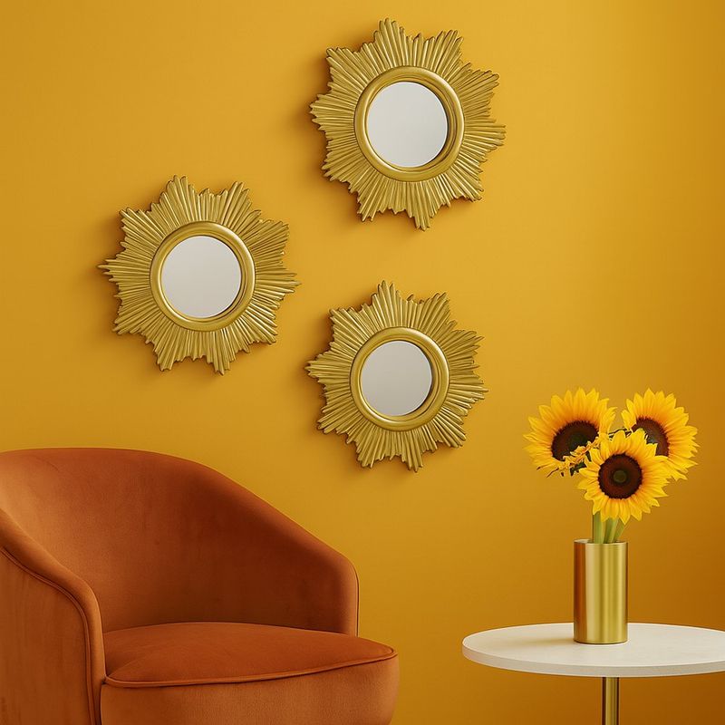 Set de Espejos Decorativos Estilo Sol Vintage