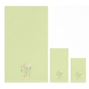 Set 3 Toallas Verde Flores