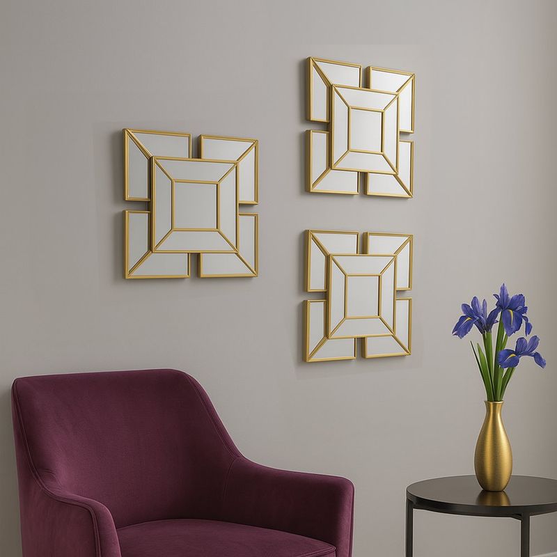 Set de Espejos Decorativos Geométricos