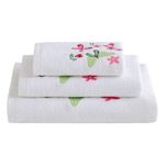 Set 3 Toallas Blancas Mariposas