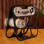 Set de Accesorios para Vino con Porta Botellas Plegable
