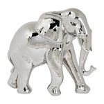 Figura Decorativa Elefante Plateado