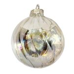Bomba Navideña Iridiscente 8 cm Color Transparente